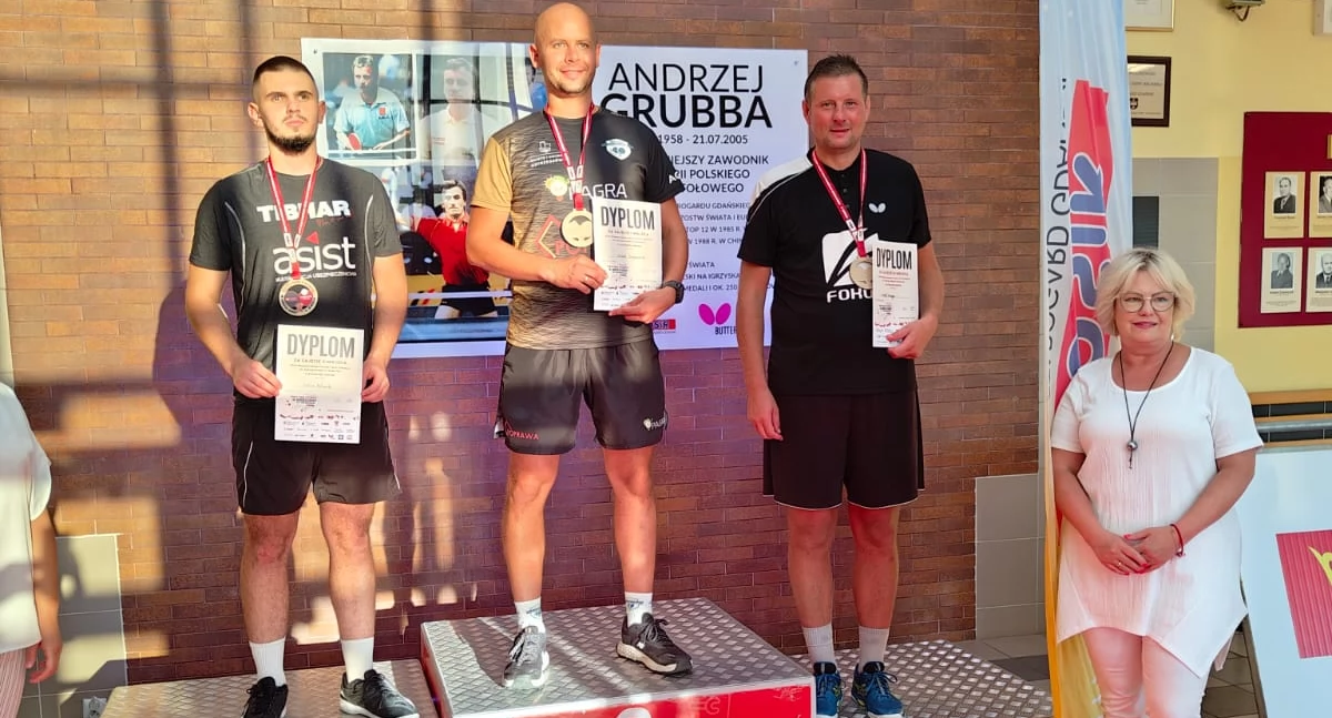 tenis stołowy, Michał Brieger brązowym medalem Międzynarodowego Memoriału Andrzeja Grubby - zdjęcie, fotografia