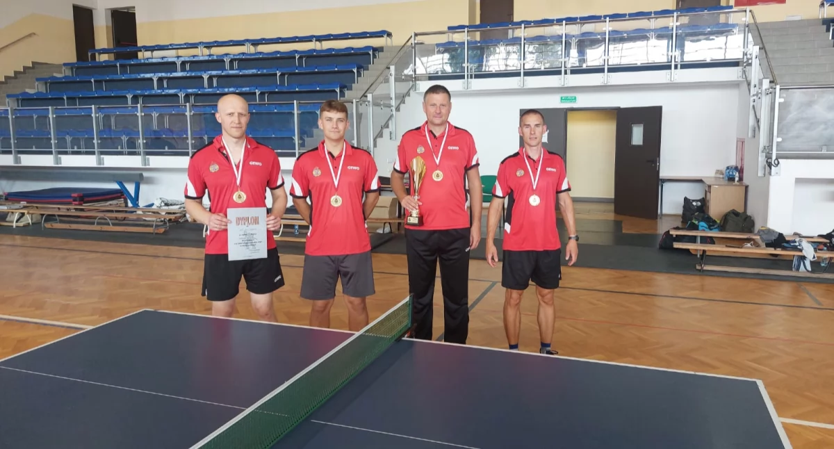 Złota reprezentacja KPP Chojnice: (od lewej) D. Kucharski, M. Żychliński, M. Brieger, P. Mankiewicz