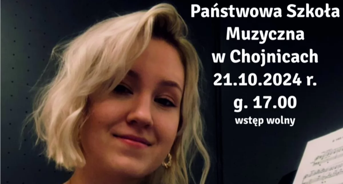 Muzyka, Recital fortepianowy Weroniki Jaroszewicz Chojnicach - zdjęcie, fotografia