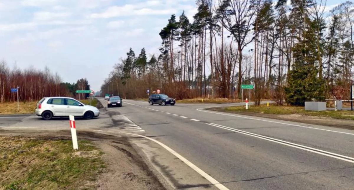 Fot. archiwum 2021. Tak jeszcze do niedawno wyglądało skrzyżowanie na drodze nr 22 w okolicach Krojant.