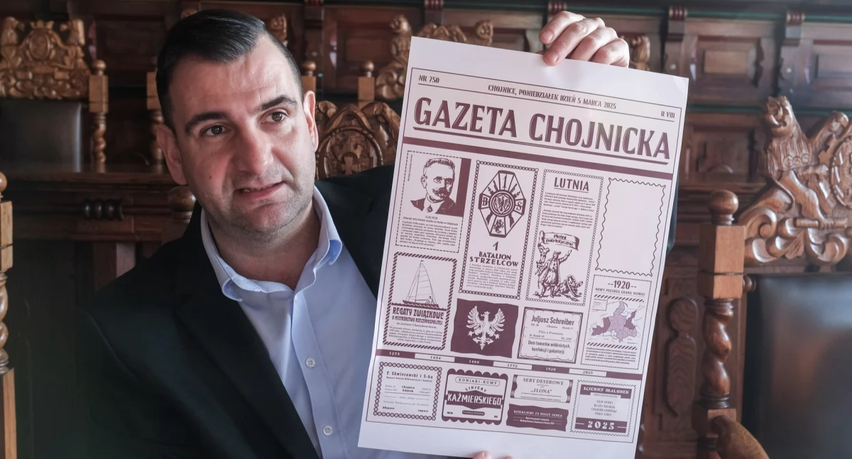 Inwestycje i remonty, mural Chojnicach hołd historii miasta - zdjęcie, fotografia