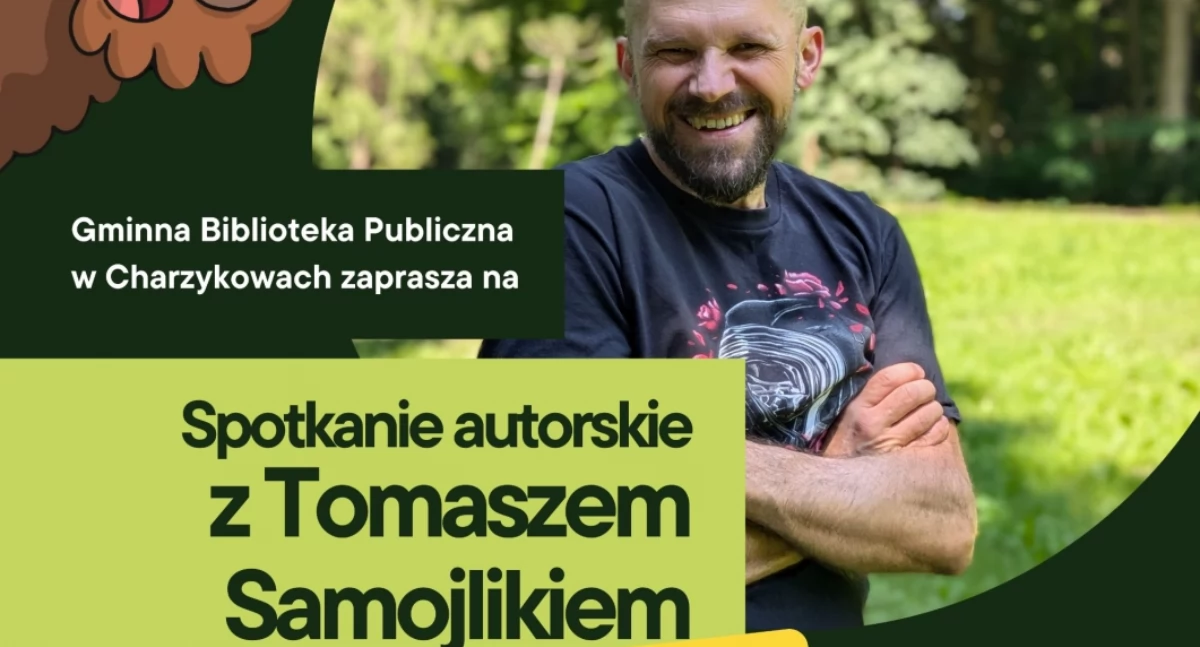 Wydarzenia publiczne, Tomasz Samojlik spotka dziećmi Charzykowach autorskie wydarzenie kwietnia - zdjęcie, fotografia