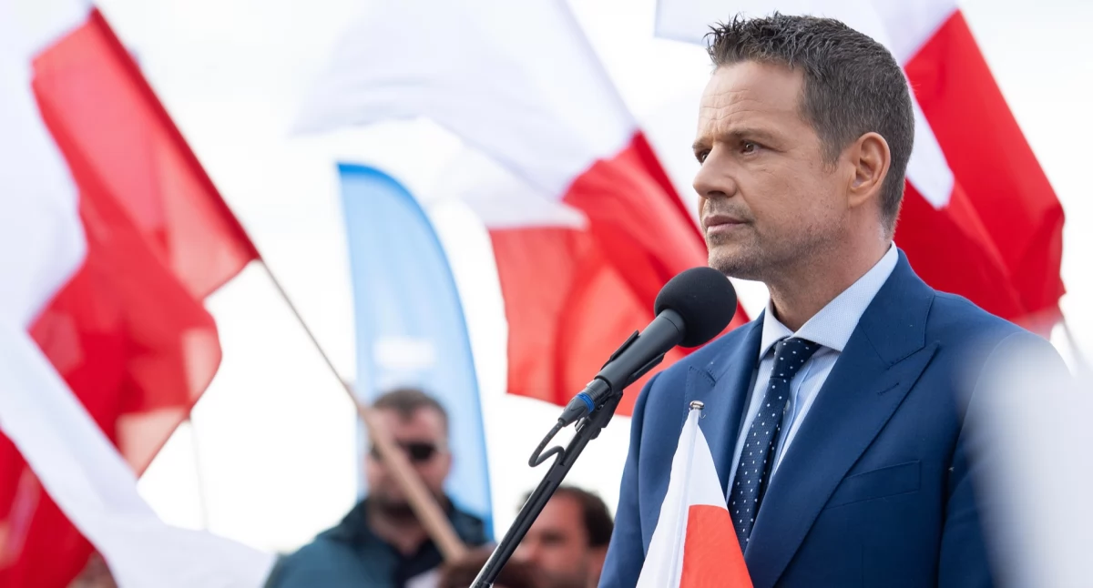 Politycy w Chojnicach, Trzaskowski Chojnicach Nawrocki Podlasiu finał kampanii prezydenckiej - zdjęcie, fotografia