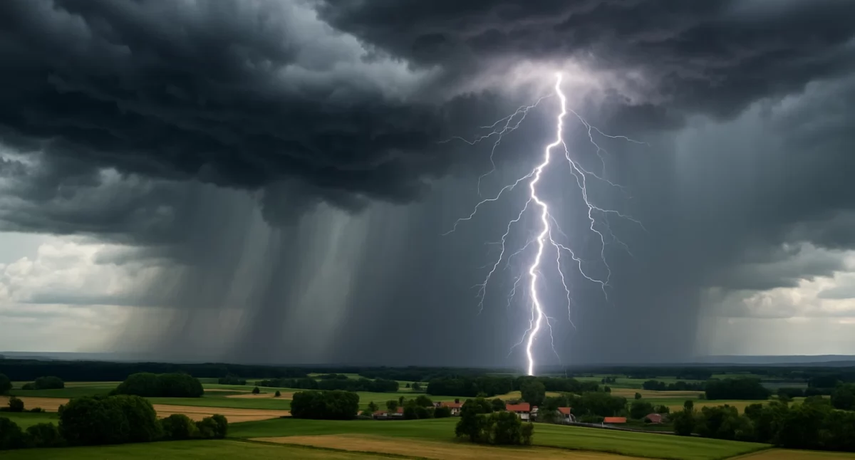 Pogoda w regionie, Czwarty dzień burzami powiatem chojnickim ostrzega! - zdjęcie, fotografia