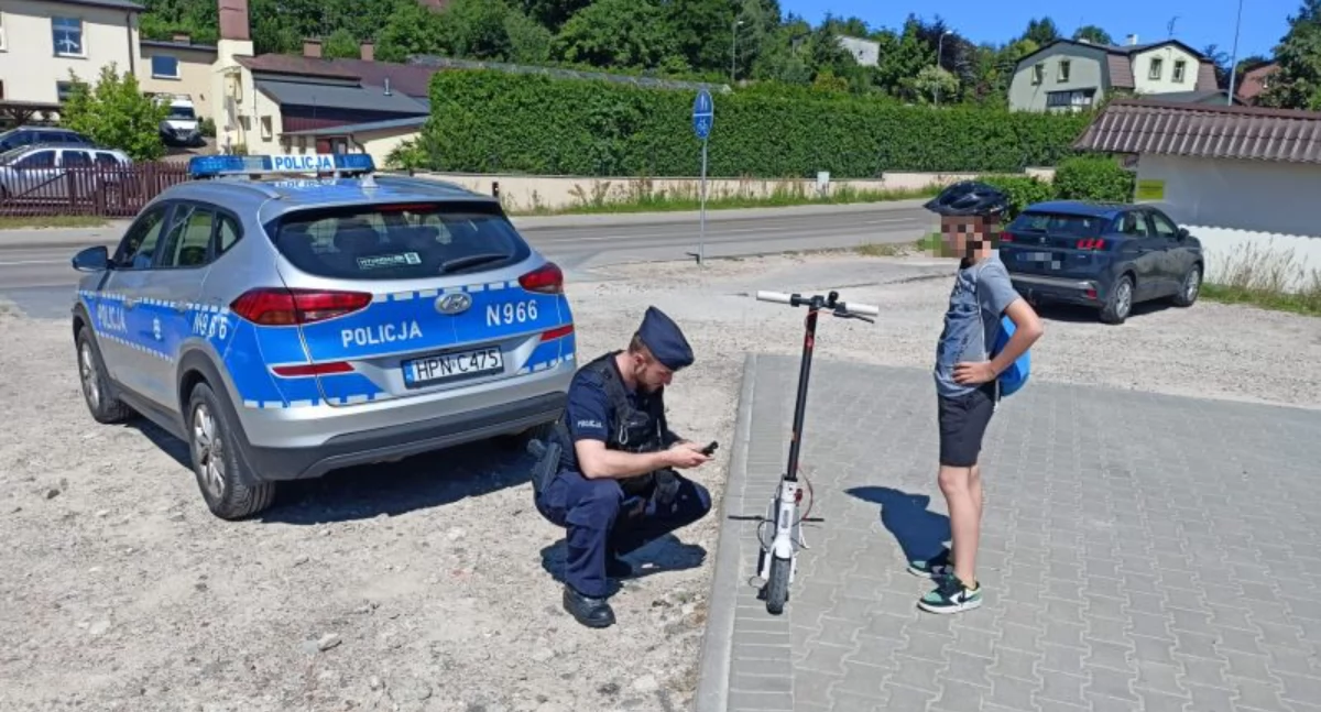 Kronika policyjna, Policja Chojnic Czerska tropie niebezpiecznych hulajnog - zdjęcie, fotografia