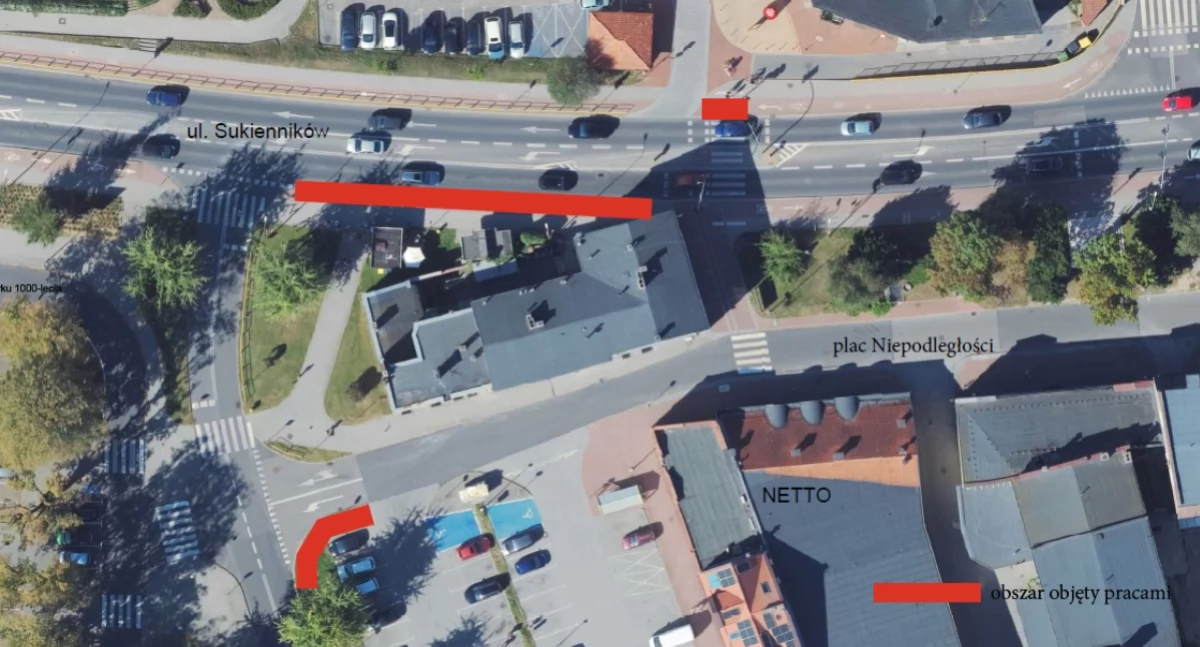 Inwestycje i remonty, Zmiany Placu Niepodległości Chojnicach Rusza przebudowa myślą pieszych rowerzystach - zdjęcie, fotografia
