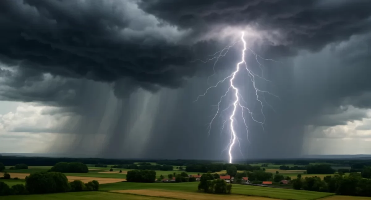 Pogoda w regionie, Burzowy piątek ostrzeżenie pogodowe powiatu chojnickiego człuchowskiego - zdjęcie, fotografia