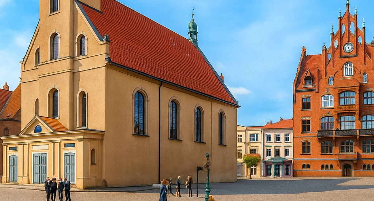 Rekonstrukcja kościoła na Starym Rynku w Chojnicach.