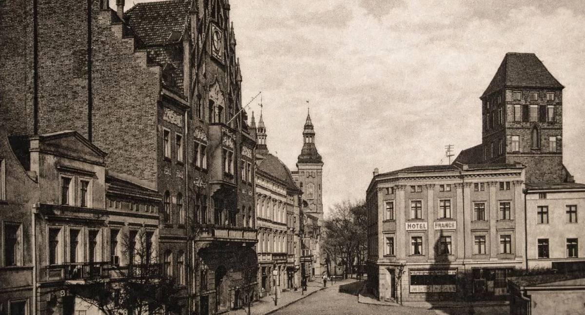 Historia regionu, Ogień hotelu nocny alarm miasta Chojnice wstrzymują oddech zimą - zdjęcie, fotografia