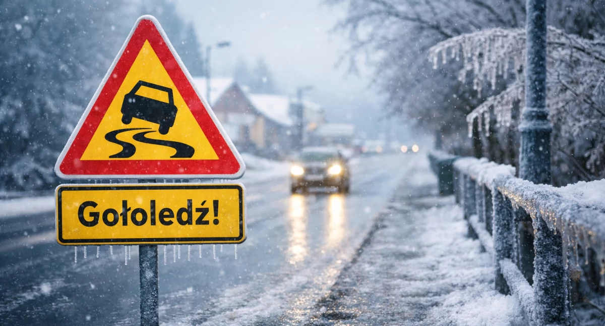 Pogoda w regionie, Ostrzeżenie powiatu chojnickiego Marznące opady wysoki stopień zagrożenia - zdjęcie, fotografia