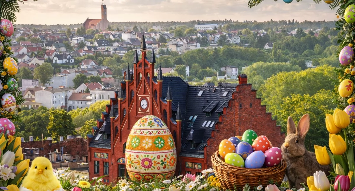 Pogoda w regionie, Pogoda Wielkanoc Chojnicach Deszcz wiatr spadek temperatury - zdjęcie, fotografia