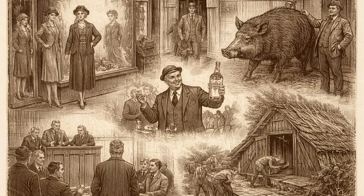Historia regionu, Sensacje sprzed wieku proces darmowa wódka jednym wydaniu - zdjęcie, fotografia