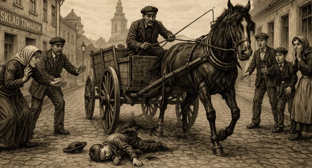 Historia regionu, Wielki pożar strawił wieś wyglądał powiat chojnicki - zdjęcie, fotografia