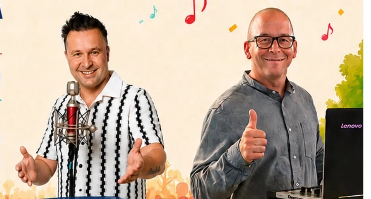 Wydarzenia publiczne, Koncert Grzegorza Niemczyka zabawa Radkiem podczas sąsiedzkiego spotkania Chojnicach - zdjęcie, fotografia