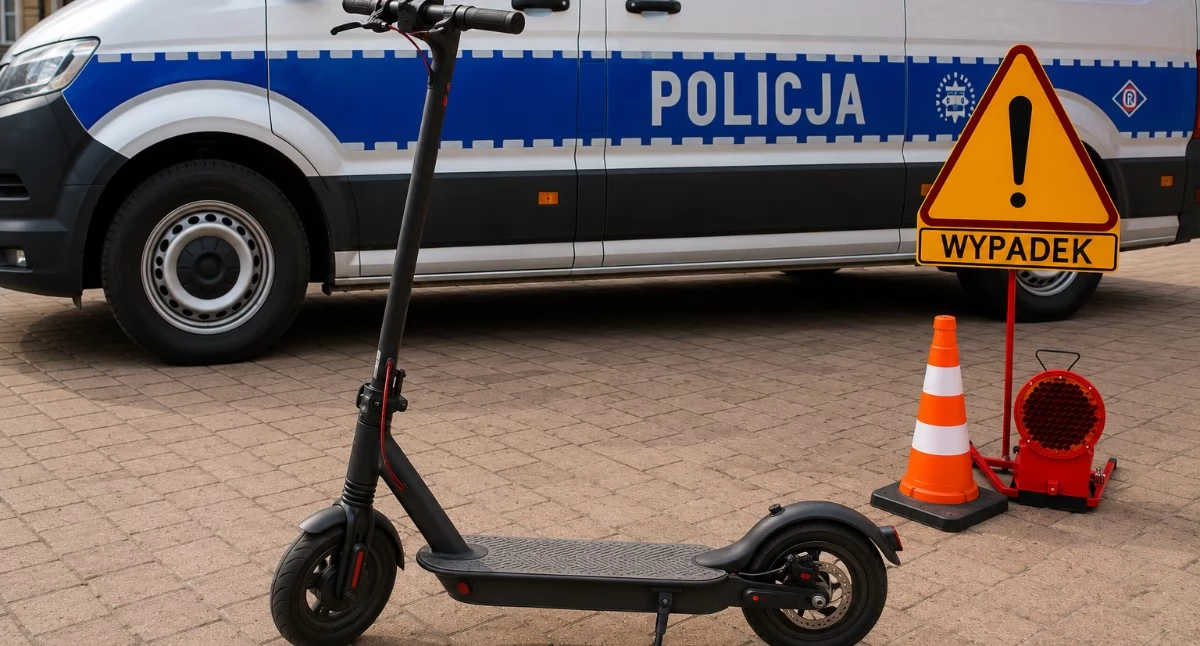 Wypadek, osoby szpitalu potrąceniu zderzeniu ścieżce rowerowej - zdjęcie, fotografia