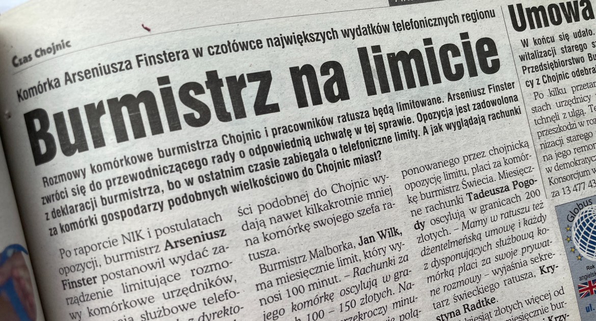 Historia regionu, archiwum Czasu Chojnic Burmistrz może pogadać - zdjęcie, fotografia