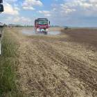Pożar rżyska w Melanówku. Fot. KP PSP w Chojnicach
