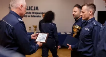 Młodszy aspirant Michał Szymanówka z Chojnic na podium elitarnego turnieju w Gdańsku