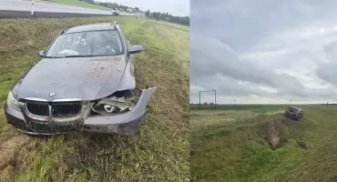 Stracił panowanie nad autem i wylądował w rowie. Policjanci zszokowani wynikiem badania alkomatem