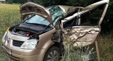 Droga Chojnice – Sępólno zablokowana po wypadku w Doręgowicach